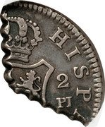 France 1 Escalin (Martinique Coinage) KM# 25 HISPA 2 PI coin reverse