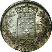 France 1 Franc Charles X Pattern of Michaut 1830 A 1 F 1830 A coin reverse