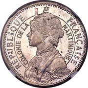 France 1 Franc (Essai) KM# E4 RÉPUBLIQUE FRANÇAISE COLONIE DE LA MARTINIQUE coin obverse France 1 Franc (Essai) KM# E4 RÉPUBLIQUE FRANÇAISE COLONIE DE LA MARTINIQUE coin obverse