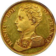 France 1 Franc (Henri V Pretender) X# 28.1a HENRI V. ROI DE FRANCE coin obverse France 1 Franc (Henri V Pretender) X# 28.1a HENRI V. ROI DE FRANCE coin obverse