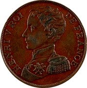 France 1 Franc (Henri V Pretender) X# 28.1c HENRI V. ROI DE FRANCE coin obverse France 1 Franc (Henri V Pretender) X# 28.1c HENRI V. ROI DE FRANCE coin obverse