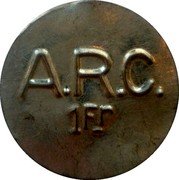 France 1 Franc (Paris. American Red Cross) A.R.C. 1 FR coin obverse France 1 Franc (Paris. American Red Cross) A.R.C. 1 FR coin obverse