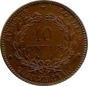 France 10 Centimes Ceres. Piedfort 1888 A LIBERTÉ ÉGALITÉ FRATERNITÉ 10 CENTIMES A coin reverse