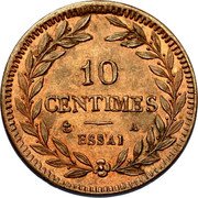 France 10 Centimes (Charles X. Essai by Tiolier) 10 CENTIMES ESSAI A coin reverse