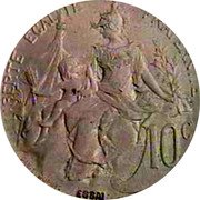 France 10 Centimes (Daniel-Dupuis Essai. No date) LIBERTE EGALITE FRATERNITE 10C ESSAI coin reverse