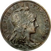 France 10 Centimes Essai. 1897 REPUBLIQUE FRANCAISE ESSAI coin obverse