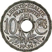 France 10 Centimes Essai by Lindauer. 24 Sides Double Reverse 1939 LIBERTÉ ÉGALITÉ FRATERNITÉ 10 CMES 1939 coin reverse France 10 Centimes Essai by Lindauer. 24 Sides Double Reverse 1939 LIBERTÉ ÉGALITÉ FRATERNITÉ 10 CMES 1939 coin reverse