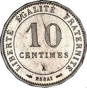 France 10 Centimes (Essai by Merley 18 sides) 10 CENTIMES A LIBERTÉ ÉGALITÉ FRATERNITÉ ESSAI coin reverse France 10 Centimes (Essai by Merley 18 sides) 10 CENTIMES A LIBERTÉ ÉGALITÉ FRATERNITÉ ESSAI coin reverse