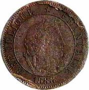 France 10 Centimes Essai by Merley. Type II 1888 A REPUBLIQUE FRANCAISE L.MERLEY 1888 coin obverse France 10 Centimes Essai by Merley. Type II 1888 A REPUBLIQUE FRANCAISE L.MERLEY 1888 coin obverse