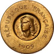 France 10 Centimes (Essai by Rude) REPUBLIQUE FRANCAISE 1909 coin obverse France 10 Centimes (Essai by Rude) REPUBLIQUE FRANCAISE 1909 coin obverse