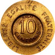 France 10 Centimes (Essai by Rude) LIBERTE EGALITE FRATERNITE ESSAI 10 CENTIMES coin reverse France 10 Centimes (Essai by Rude) LIBERTE EGALITE FRATERNITE ESSAI 10 CENTIMES coin reverse