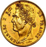 France 10 Centimes (Essai by Tiolier) CHARLES X ROI DE FRANCE P TIOLIER coin obverse