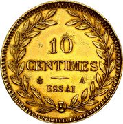 France 10 Centimes (Essai by Tiolier) 10 CENTIMES ESSAI A coin reverse