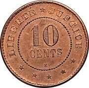 France 10 Centimes (Essai) X# E1 LIBERTÉ JUSTICE 10 CENTS E coin reverse