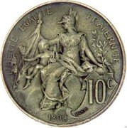 France 10 Centimes (Essai) 10C LIBERTÉ ÉGALITÉ FRATERNITÉ DANIEL DUPUIS 1898 ESSAI coin reverse France 10 Centimes (Essai) 10C LIBERTÉ ÉGALITÉ FRATERNITÉ DANIEL DUPUIS 1898 ESSAI coin reverse