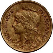 France 10 Centimes Essai. Head to left 1897 DANIEL DUPUIS RÉPUBLIQUE FRANÇAISE coin obverse