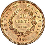 France 10 Centimes Essai Heavy. Napoleon II 1816 10 CENTS ESSAI EMPIRE FRANÇAIS 1816 coin reverse France 10 Centimes Essai Heavy. Napoleon II 1816 10 CENTS ESSAI EMPIRE FRANÇAIS 1816 coin reverse