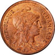 France 10 Centimes (Essai Hybride Dupuis and Oudine. No date) DANIEL DUPUIS REPUBLIQUE FRANÇAISE coin obverse