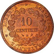 France 10 Centimes (Essai Hybride Dupuis and Oudine. No date) 10 CENTIMES A LIBERTÉ ÉGALITÉ FRATERNITÉ ESSAI coin reverse