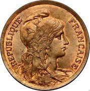 France 10 Centimes (Essai. Type in shield) DANIEL DUPUIS RÉPUBLIQUE FRANÇAISE coin obverse