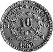France 10 Centimes Liberty 1889 X# E5 LIBERTE JUSTICE 10 CENTS 1889 coin reverse France 10 Centimes Liberty 1889 X# E5 LIBERTE JUSTICE 10 CENTS 1889 coin reverse
