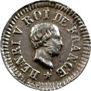 France 10 Centimes (Henri V Pretender) X# 21 HENRI V ROI DE FRANCE coin obverse