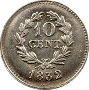 France 10 Centimes (Henri V Pretender) X# 19 10 CENTIMES 1832 coin reverse
