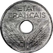 France 10 Centimes Large Module Essai Piedfort 1941  ETAT FRANÇAIS coin obverse