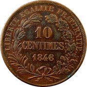 France 10 Centimes (Libertine. Essai by Boivin) 10 CENTIMES 1848 LIBERTÉ ÉGALITÉ FRATERNITÉ coin reverse France 10 Centimes (Libertine. Essai by Boivin) 10 CENTIMES 1848 LIBERTÉ ÉGALITÉ FRATERNITÉ coin reverse