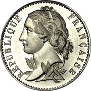 France 10 Centimes (Liberty Essai by Magniadas) REPUBLIQUE FRANÇAISE coin obverse