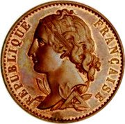 France 10 Centimes Liberty Essai by Magniadas 1848 REPUBLIQUE FRANÇAISE coin obverse