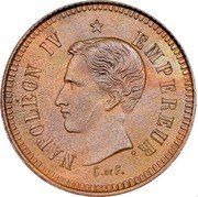 France 10 Centimes (Napoleon IV Pretender) X# 39 C. DE F. NAPOLEON IV EMPEREUR coin obverse France 10 Centimes (Napoleon IV Pretender) X# 39 C. DE F. NAPOLEON IV EMPEREUR coin obverse