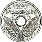 France 10 Centimes Pattern of Bazor. DIX Type 1941  ETAT FRANÇAIS coin obverse