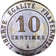France 10 Centimes Pattern of Merley. 18 Sides 1887 A LIBERTÉ ÉGALITÉ FRATERNITÉ 10 CENTIMES A ESSAI coin reverse France 10 Centimes Pattern of Merley. 18 Sides 1887 A LIBERTÉ ÉGALITÉ FRATERNITÉ 10 CENTIMES A ESSAI coin reverse