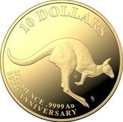 Australia 10 Dollars Kangaroo. Mob of Thirty 2023 C Proof 10 DOLLARS C 1/10 OUNCE .9999 AU 30TH ANNIVERSARY HH coin reverse Australia 10 Dollars Kangaroo. Mob of Thirty 2023 C Proof 10 DOLLARS C 1/10 OUNCE .9999 AU 30TH ANNIVERSARY HH coin reverse