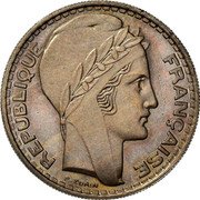 France 10 Francs (Essai by Turin) KM# E90 REPUBLIQUE FRANCAISE P. TURIN coin obverse France 10 Francs (Essai by Turin) KM# E90 REPUBLIQUE FRANCAISE P. TURIN coin obverse