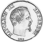 France 10 Francs Napoleon III Essai 1855 KM# EA21 NAPOLEON III EMPEREUR 1855 coin obverse France 10 Francs Napoleon III Essai 1855 KM# EA21 NAPOLEON III EMPEREUR 1855 coin obverse