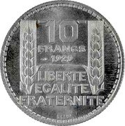 France 10 Francs (Libertine by Turin. Hybride. Big Module) 10 FRANCS 1929 LIBERTE EGALITE FRATERNITE ESSAI coin reverse France 10 Francs (Libertine by Turin. Hybride. Big Module) 10 FRANCS 1929 LIBERTE EGALITE FRATERNITE ESSAI coin reverse