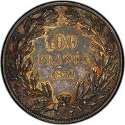 France 100 Francs (Louis Philippe Pattern. Uniface) 100 FRANCS 1831 coin reverse