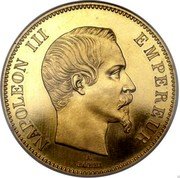 France 100 Francs (Napoleon III - A - Essai) A BARRE NAPOLEON III EMPEREUR coin obverse