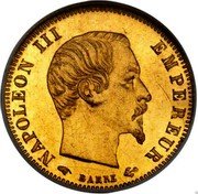 France 100 Francs (Napoleon III.Essai. Uniface) BARRE NAPOLEON III EMPEREUR coin obverse