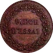 France 12 Deniers (Trial - Essai) PIECE D'ESSAI coin reverse France 12 Deniers (Trial - Essai) PIECE D'ESSAI coin reverse