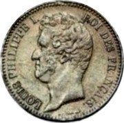 France 2 1/2 Centimes Louis Philippe Essai by Tiolier 1830 ND LOUIS PHILIPPE I ROI DES FRANÇAIS TIOLIER. F. coin obverse
