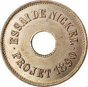 France 2 Centimes Essai 1890  ESSAI DE NICKEL. PROJET 1890 coin obverse