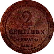 France 2 Centimes (Essai by Barre) LIBERTÉ ÉGALITÉ FRATERNITÉ 2 CENTIMES ESSAI BARRE coin reverse France 2 Centimes (Essai by Barre) LIBERTÉ ÉGALITÉ FRATERNITÉ 2 CENTIMES ESSAI BARRE coin reverse