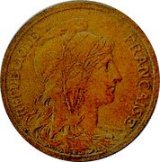 France 2 Centimes Liberty 1898  RÉPUBLIQUE FRANÇAISE coin obverse