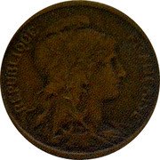 France 2 Centimes Piedfort 1898  (fr) Flan mat REPUBLIQUE FRANÇAISE coin obverse