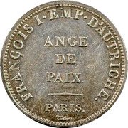 France 2 Francs First Restoration. Austria 1814 X# M2 ANGE DE PAIX FRANÇOIS I EMP D'AUTRICHE PARIS TIOLIER coin obverse