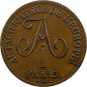 France 2 Francs First Restoration. Russia 1814 X# M10 A I AU PACIFICATEUR DE L’EUROPE PARIS TIOLIER coin obverse
