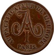 France 2 Francs (First Restoration. Russia) X# M9 A I AU PACIFICATEUR DE L’EUROPE PARIS TIOLIER coin obverse